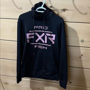 FXR Women's Black and Pink Hoodie Sweater